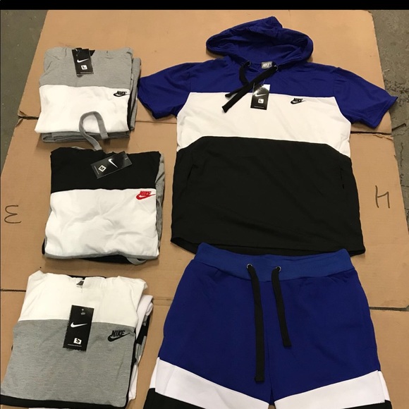 blue nike sweat suits